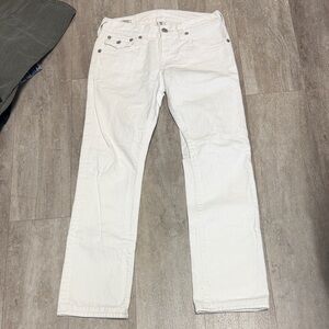 True Religion  Ricky Crisp White Straight Jeans